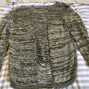 Distressed Back Sweater